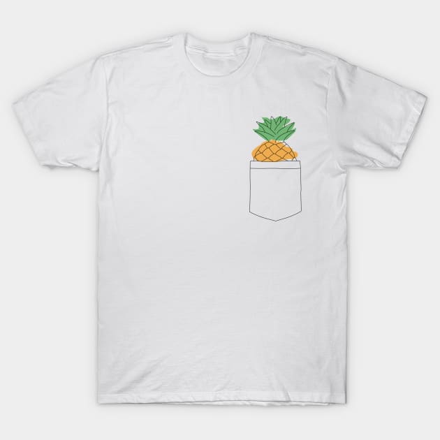 Pineapple in the Pocket Design T-Shirt by olivergraham